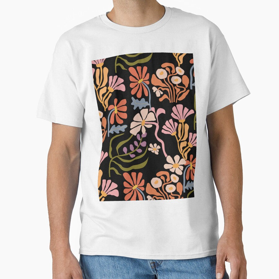 Abstract Vintage Flower Classic T Shirt