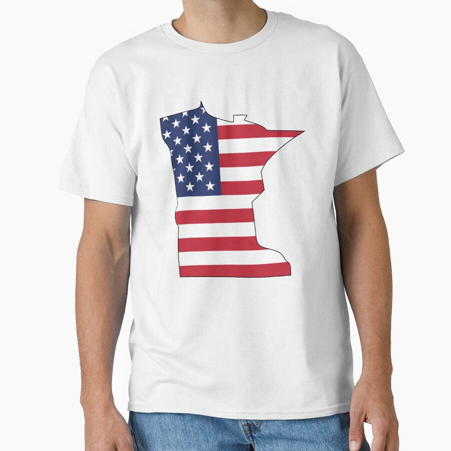 American Flag Minnesota Classic T Shirt