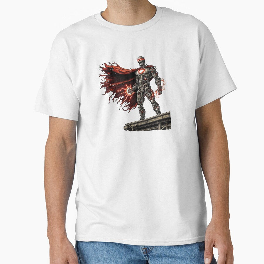 Angry Superhero Zombie Robot Classic T-Shirt