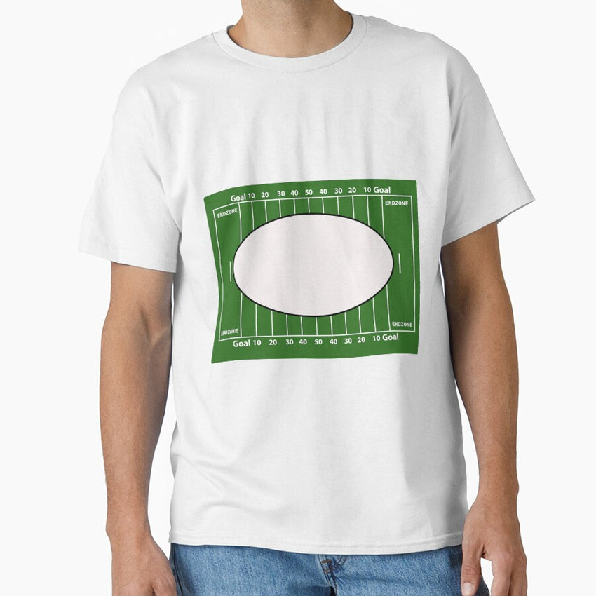 American football field frame t-shirt | American football field frame poster Classic T-Shirt