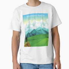 Adventure Awaits Mountain Explorer Design Classic T Shirt