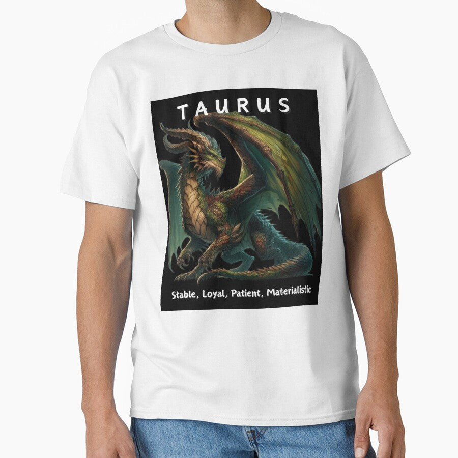 Taurus zodiac sign dragon, Taurus astrology sign, Taurus star sign, Taurus dragon, Taurus, dragon, zodiac, Taurus Graphic design Classic T-Shirt