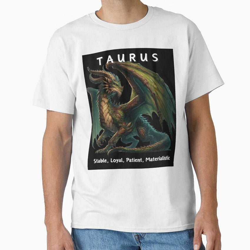 Taurus zodiac sign dragon, Taurus astrology sign, Taurus star sign, Taurus dragon, Taurus, dragon, zodiac, Taurus Graphic design Classic T-Shirt