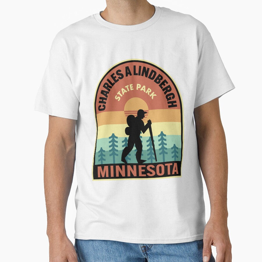 Charles A Lindbergh State Park Minnesota Retro Hiking Classic T Shirt