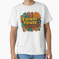 Retro Flower Power Festival Design Classic T-Shirt
