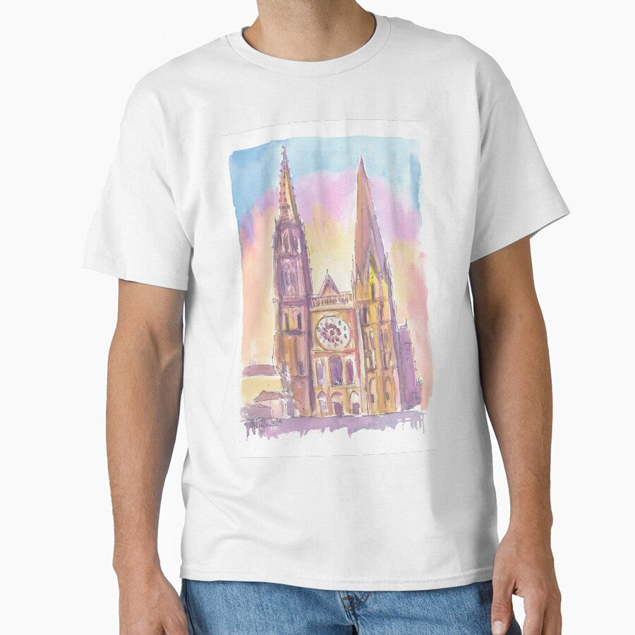 Chartres Cathedral In A Dreamy Light Classic T Shirt