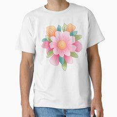 Flower Illustration and Ornament Classic T-Shirt