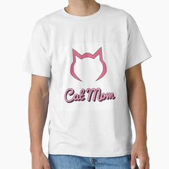 Cat mom logo pink Classic T-Shirt