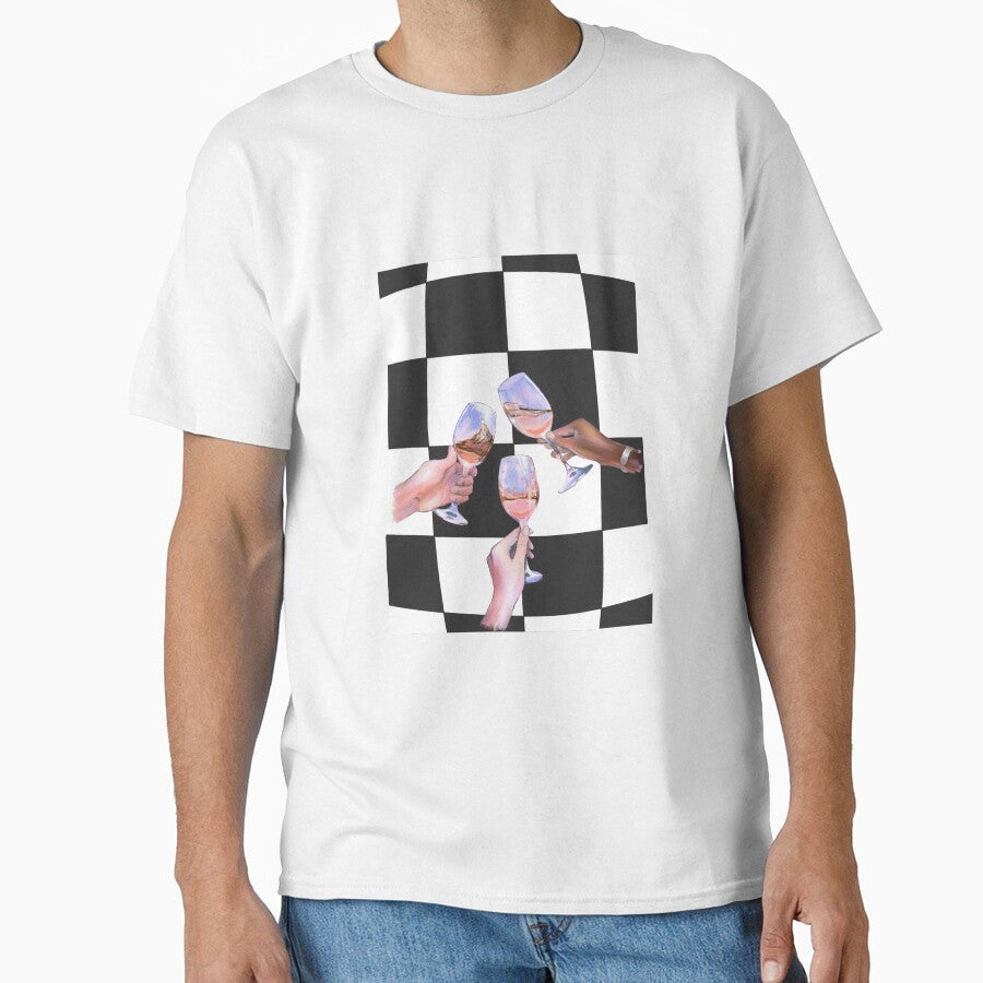 Cheers Trippy Checkered Classic T Shirt