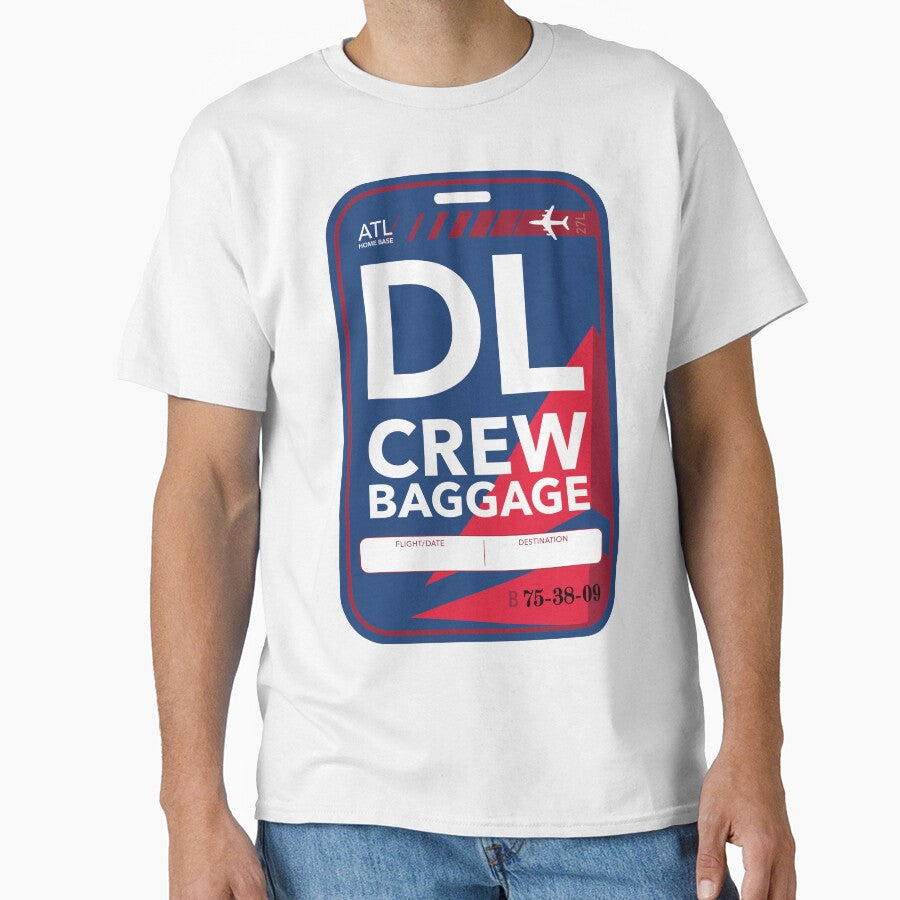 Airline Inspired Crew Baggage Tags Classic T-Shirt