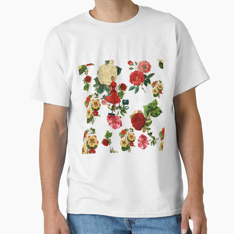 Keep it clean floral collage Classic T-Shirt