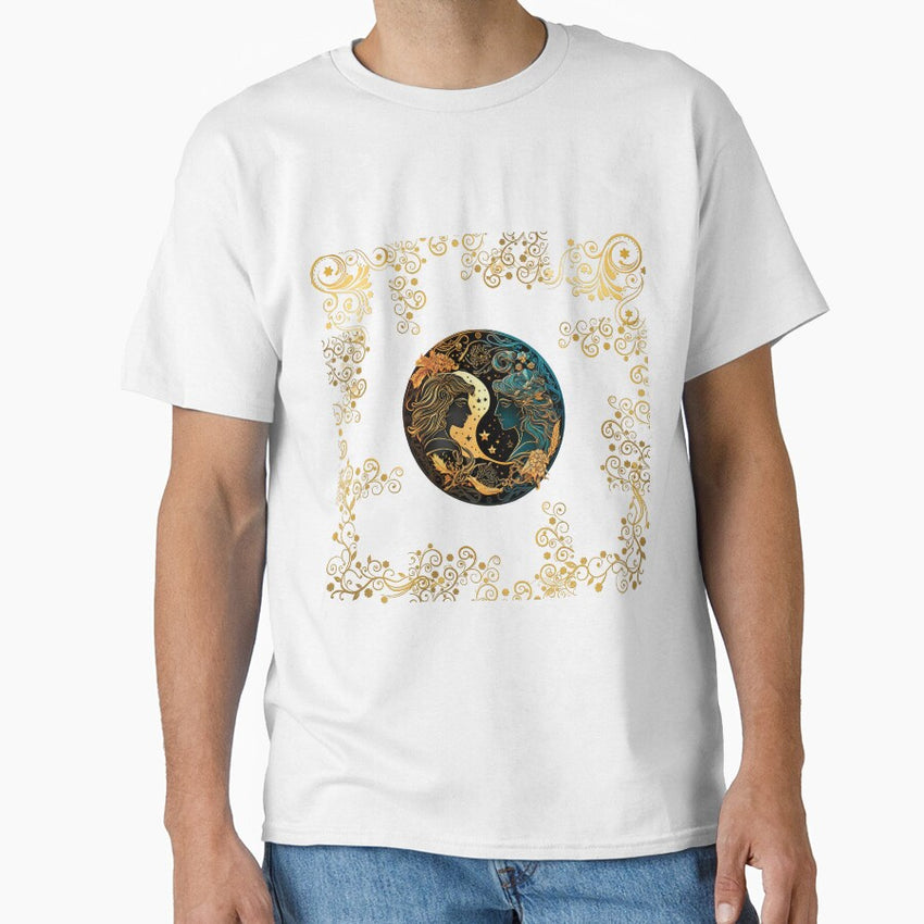 GEMINI ZODIAC SIGN ON BLACK AND WITHOUT FONT Classic T-Shirt