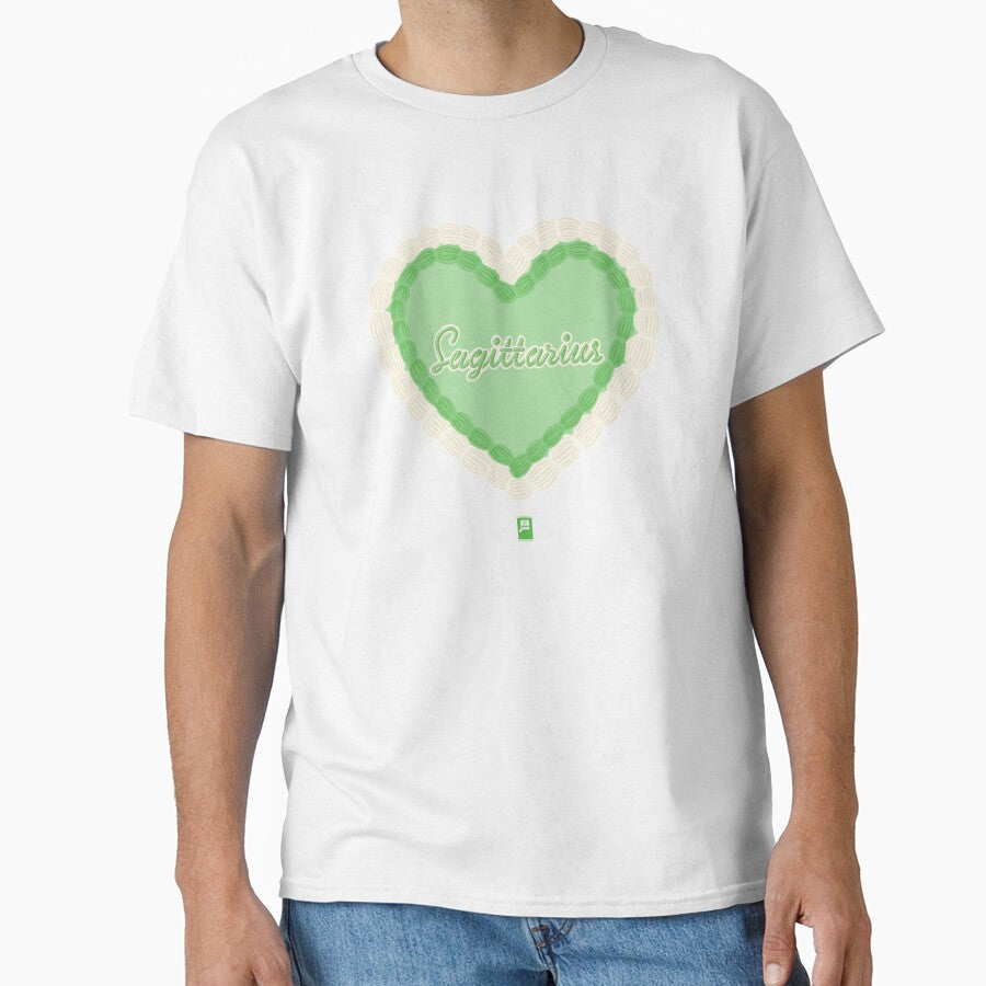 Sagittarius Zodiac Cake - Green Classic T-Shirt