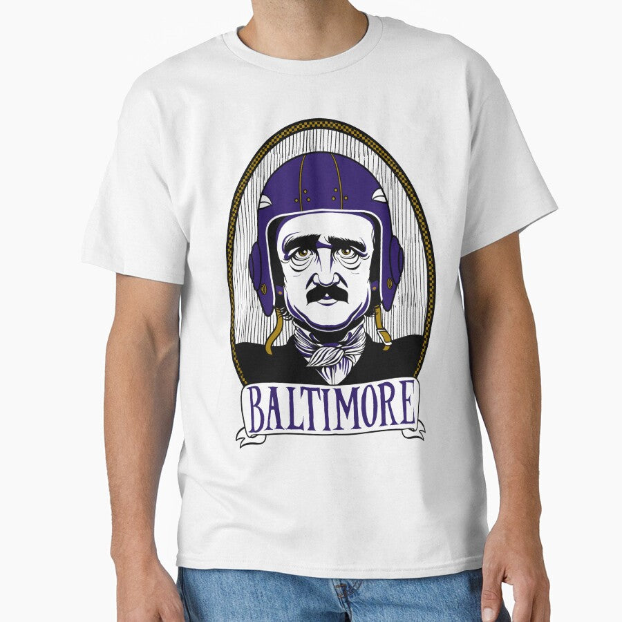 Baltimore Ravin' - Edgar Allan Poe Ravens Baltimore Football T-shirt Classic T-Shirt