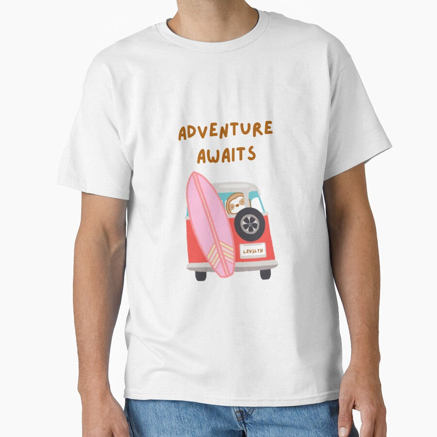 Adventure Awaits Sloth Classic T Shirt