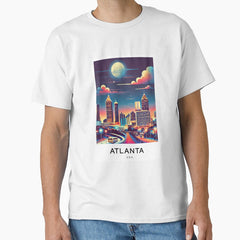 Atlanta Usa Digital Art Travelposter Classic T Shirt