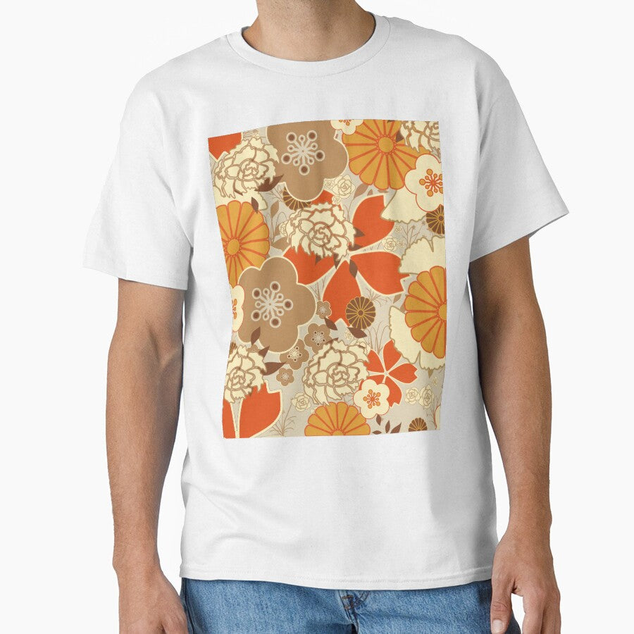 1970s floral pattern 1 Classic T-Shirt
