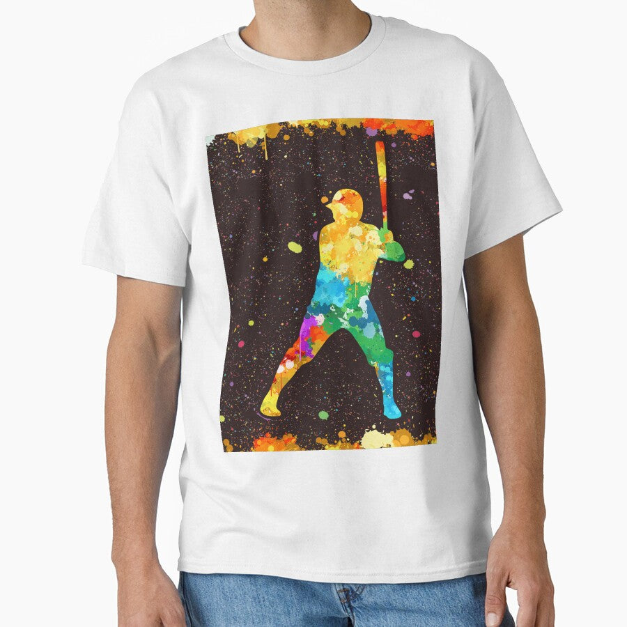 Baseball Art Watercolor Classic T-Shirt