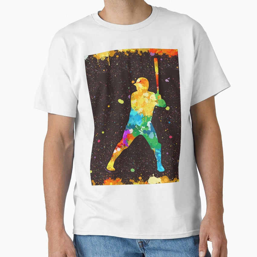 Baseball Art Watercolor Classic T-Shirt