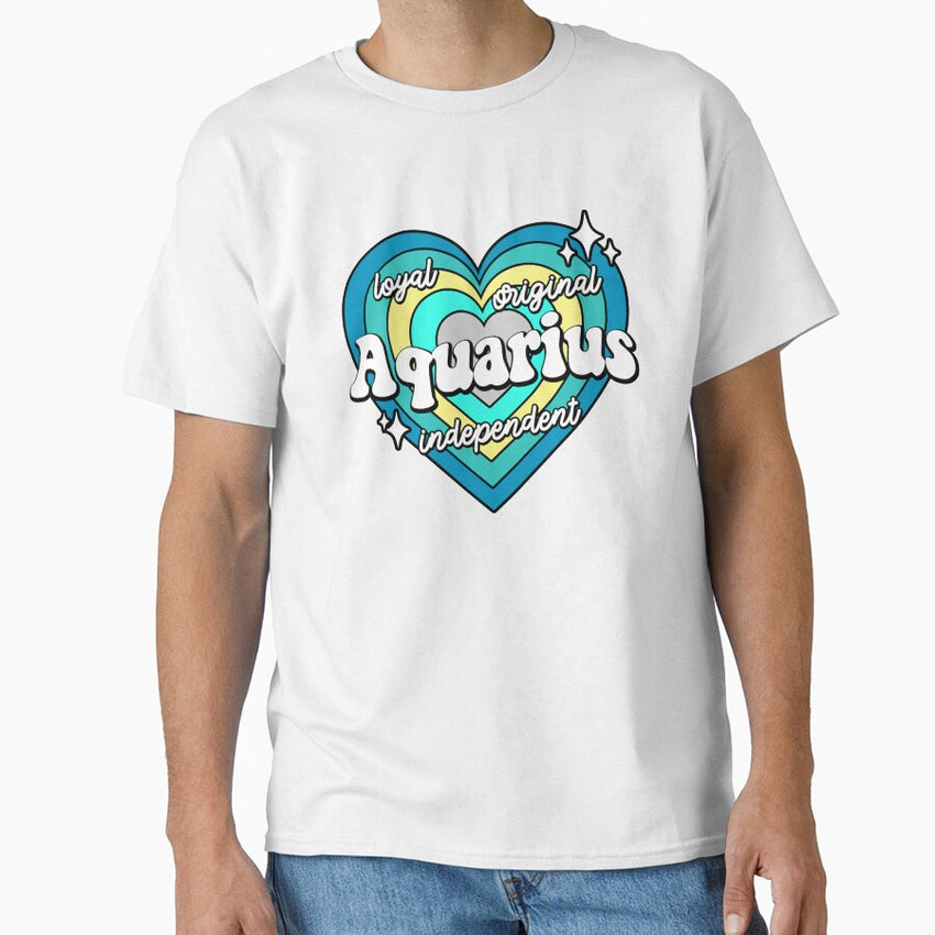 Aquarius Traits Sparkling Heart Classic T-Shirt