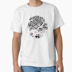 Atlanta Skyline Silhouette: Urban Charm Figure Ground Map Classic T-Shirt