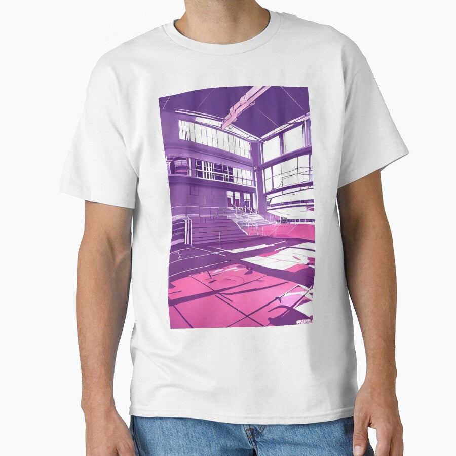 Anime Gym Background Aesthetic Classic T Shirt