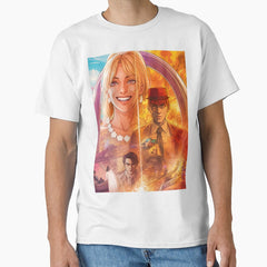 Barbenheimer Explosion Iconic Crossover Mashup Art For Pop Culture Enthusiasts Classic T Shirt