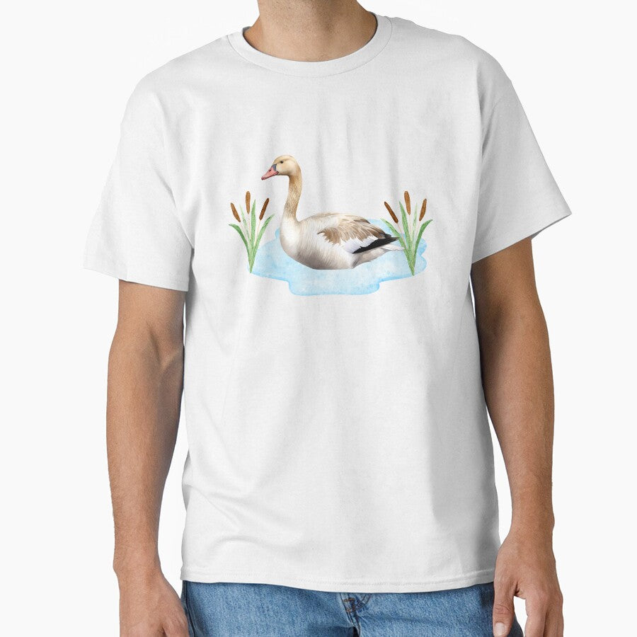 Watercolor Goose Classic T Shirt