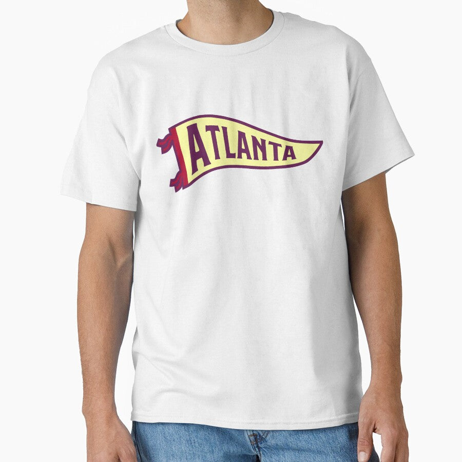 Atlanta Pennant Navy Classic T Shirt