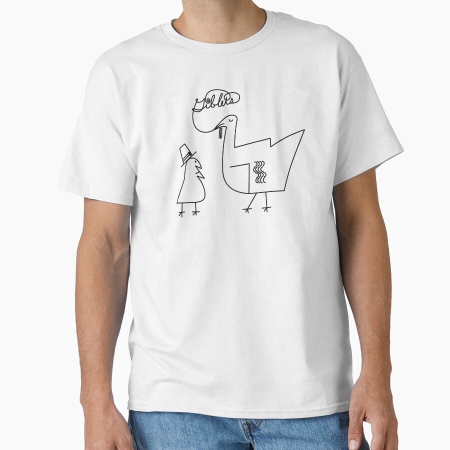 Thanksgiving Giblets Black Lines Classic T Shirt