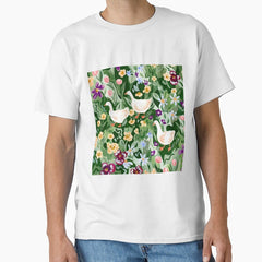 Ducks Flowers Classic T Shirt