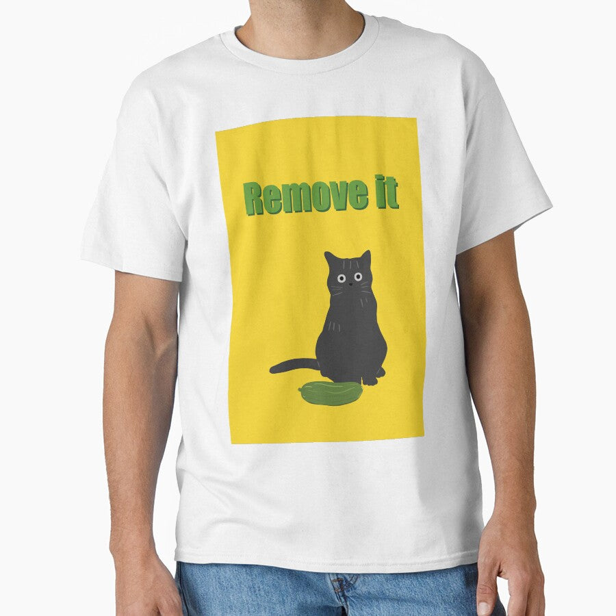 Cucumber vs Cat : Remove it Yellow version Classic T-Shirt