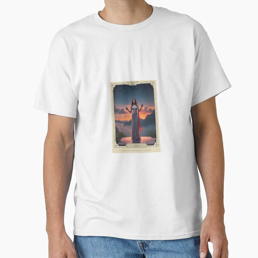 Libra Zodiac Sign Tarot Card Classic T-Shirt