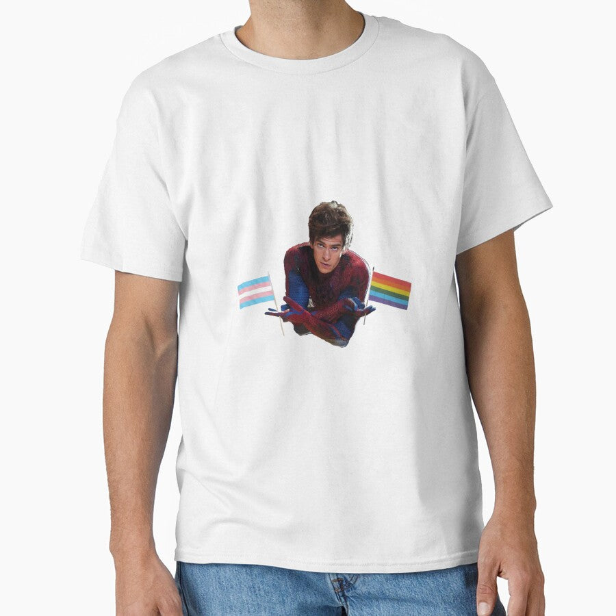 Andrew Garfield pride superhero sticker Classic T-Shirt