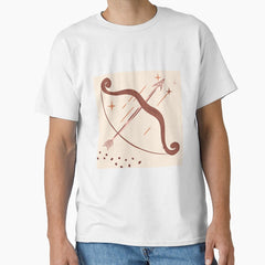 Sagitarius Zodiac Sign Abstract Pastel Art Arrow and Bow Symbol Classic T-Shirt