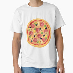 Pizza pattern design Classic T-Shirt