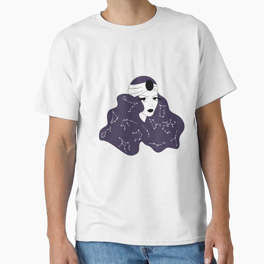 Astrology Girl Design Classic T Shirt