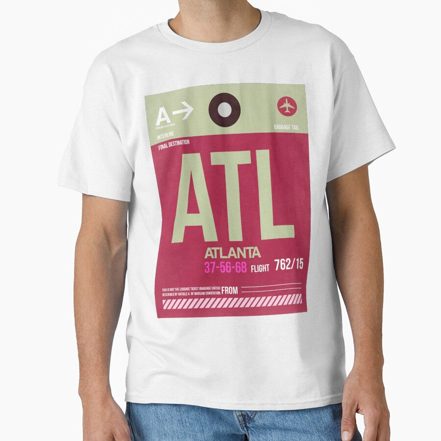 Atlanta Luggage Tag 2 Classic T Shirt