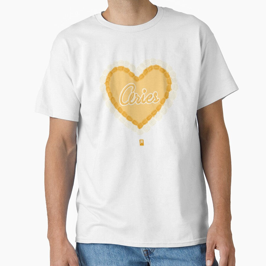 Aries Zodiac Cake - Yellow Classic T-Shirt