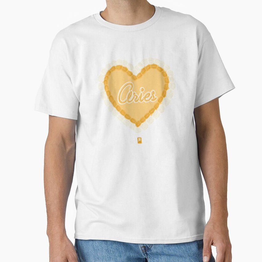 Aries Zodiac Cake - Yellow Classic T-Shirt