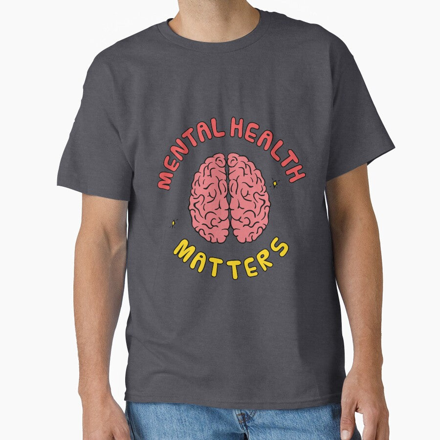 Mental Health Matters Awareness Human Brain Tees Classic T Shirt