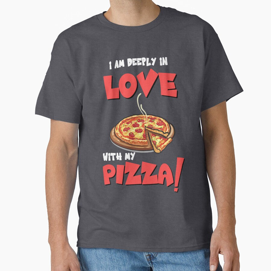 Happy Galentines Day Memes Deeply in LOVE with my PIZZA! Funny Valentines Meme Classic T-Shirt