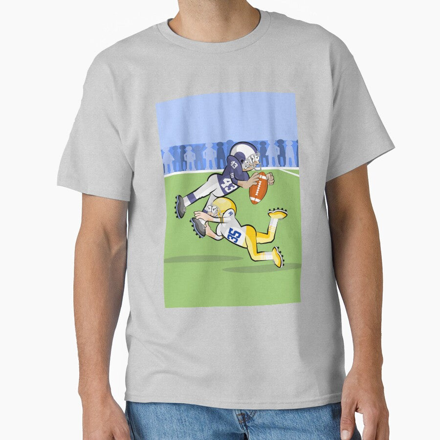 American football player catching the ball Classic T-Shirt