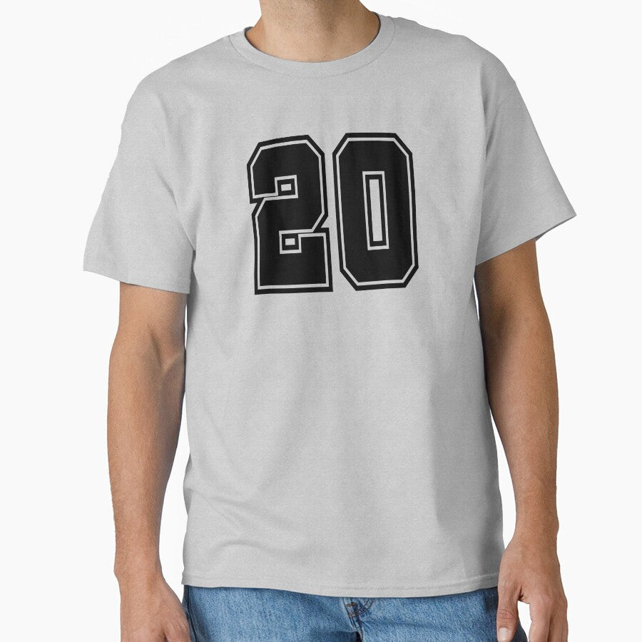 20 back number college style football soccer number Classic T-Shirt
