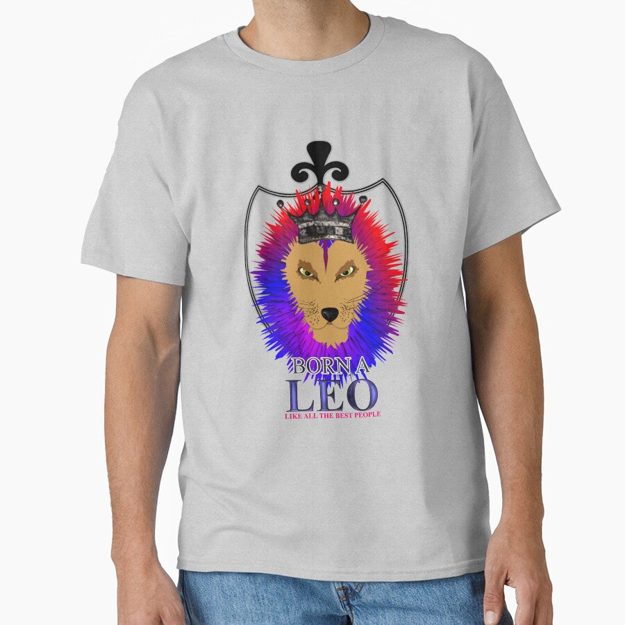 Born A Leo Zodiac Sign Lion Classic T-Shirt