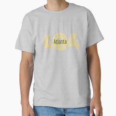 Atlanta 404 Area Code In Yellow And Black Classic T Shirt