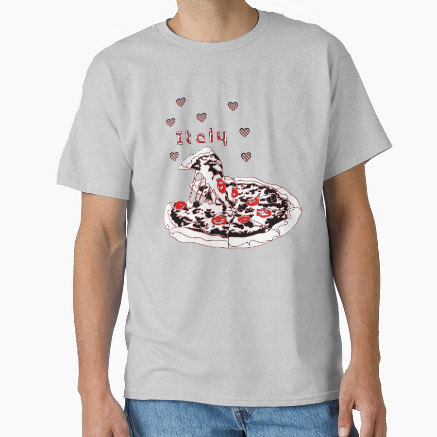 Pizza Leaning photography Iconic Italian food culinary art Classic T-Shirt