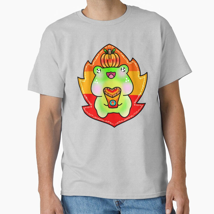 Autumn Fall Pumpkin Spice Latte Frog Lover Classic T Shirt