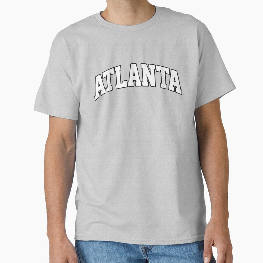 Atlanta White Varsity Logo Classic T-Shirt