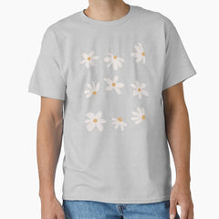 groovy daisies on pink Classic T-Shirt